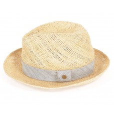 Rag & Bone Mujer&apos;s Straw Fedora Hat w/ Ribbon Sz. L  eb-90877827
